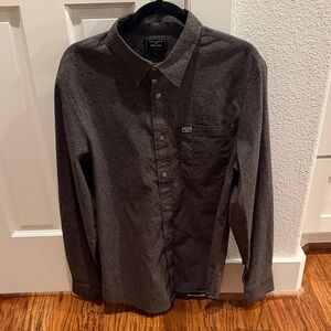 Kimes Ranch Dark Gray Casual Button-Down Shirt NWOT